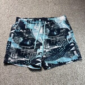 NWT Shan Swim Trunks Mens XL Blue Ibiza Board Shorts Made In Canada Swimwear
